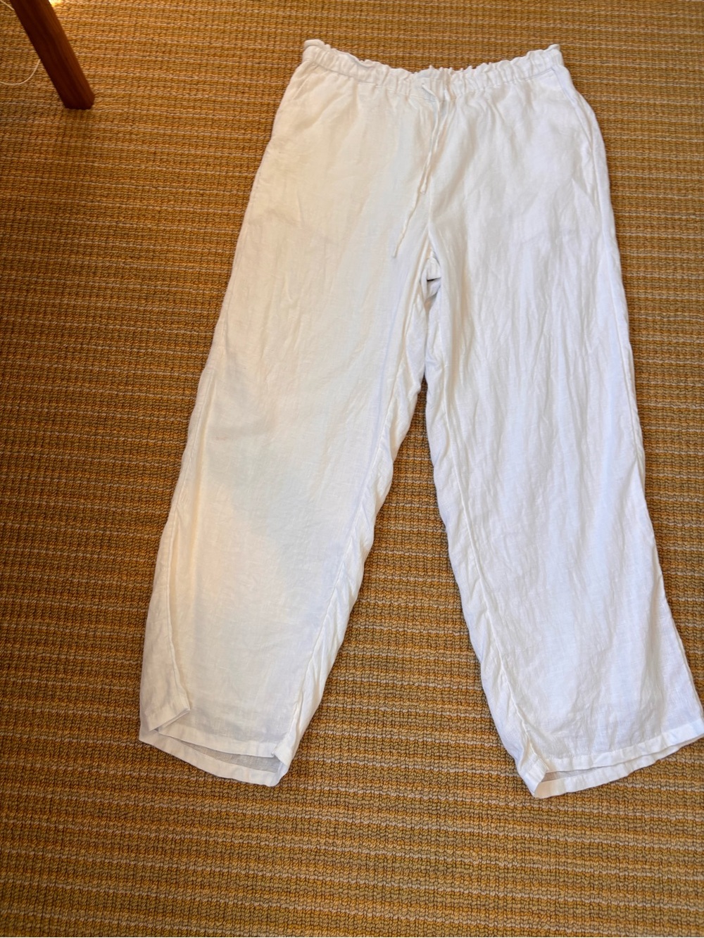 J Crew women’s white linen pants